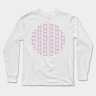 Pink Pig Pattern Long Sleeve T-Shirt